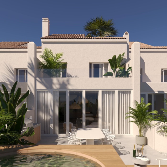 Casa Adosada Ultra Moderna de 3 Dormitorios Frente a la Playa en Las Chapas en Marbella Este | Image 1