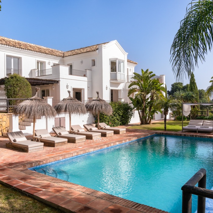 6 Bedroom Andalusian Style Villa with Panoramic Sea & Golf Views in Los Monteros, Marbella East | Image 70