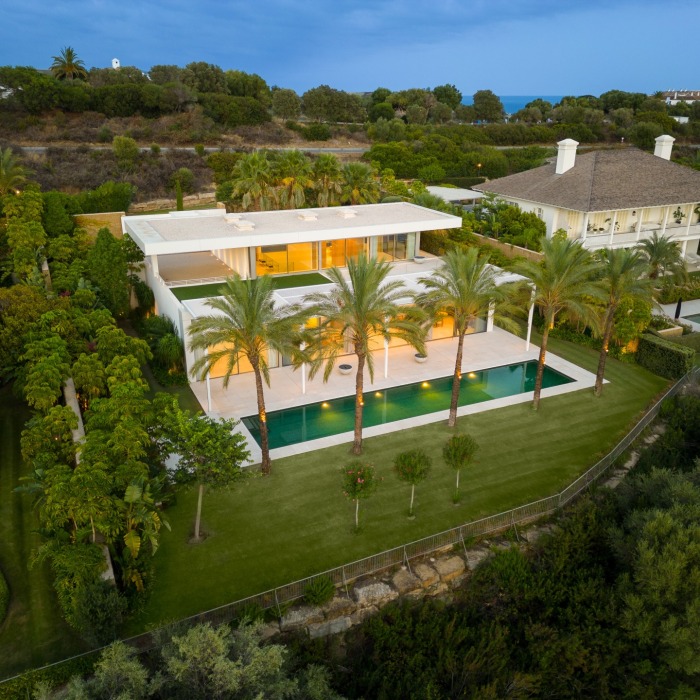Modern frontline golf villa for sale at Finca Cortesin in Casares, Spain28