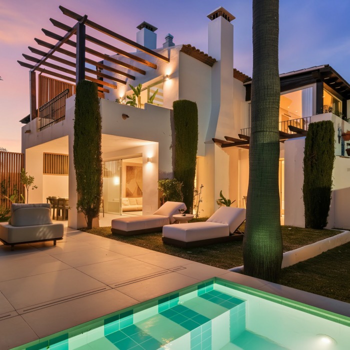 Villa pareada esquinera exclusiva en Altos de Puente Romano – Milla de Oro de Marbella | Image 19